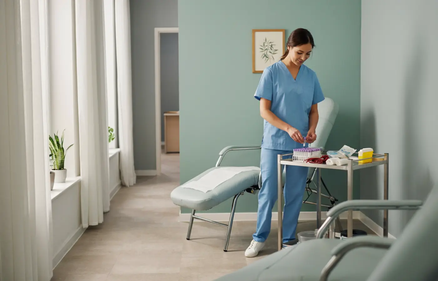 Pregătirea recoltării într-o clinică parteneră